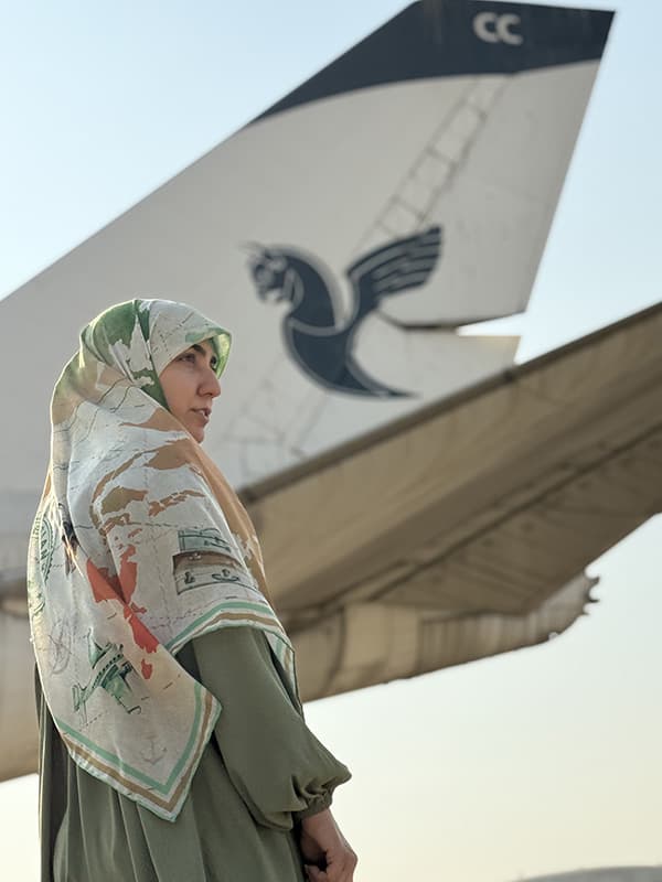 روسری خلیج فارس - رنگ سبز آجری