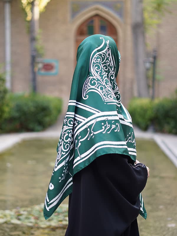 روسری حافظ - رنگ سبز زمردی