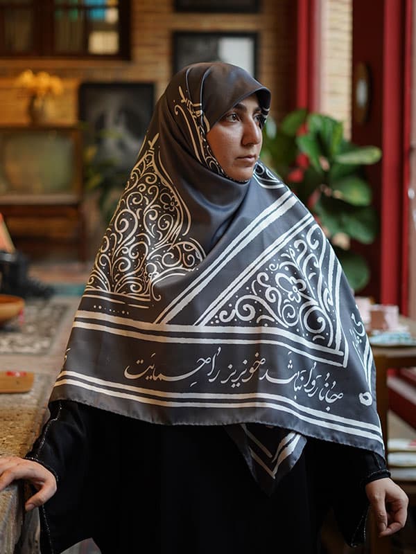 روسری حافظ - رنگ طوسی